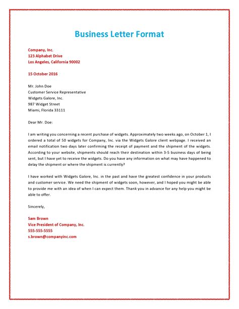 Professional Letter Template In Microsoft Word