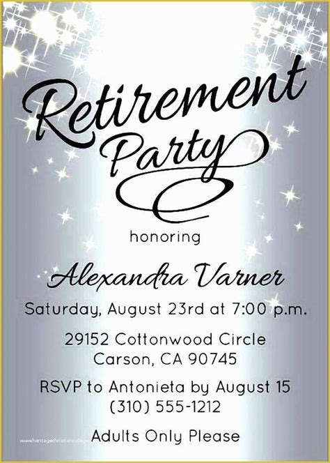 Retirement Party Invitation Templates For Microsoft Word