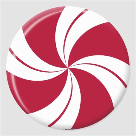 Round Peppermint Candy Template: Diy Sweet Treat Design