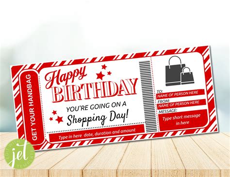 Shopping Spree Gift Certificate Template Ideas