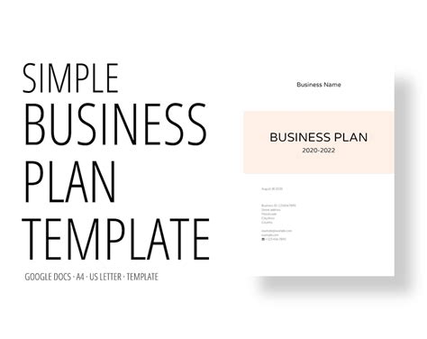 Simple Business Plan Template Google Docs For Free