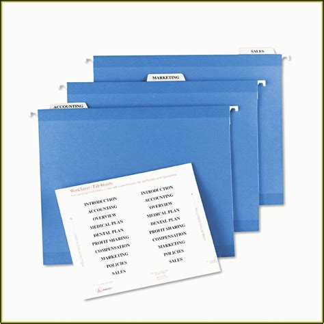 Smead Hanging File Folder Label Template Free Download