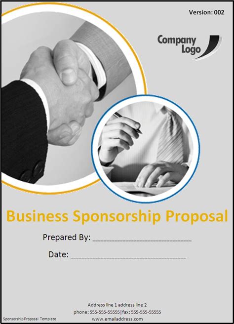 Sponsorship Proposal Template Word Document For Free Download