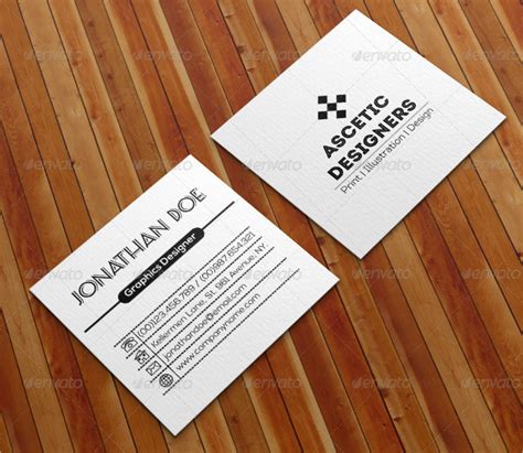 Square Business Card Template Word Download Free