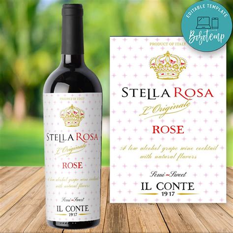 Stella Rosa Label Template Design And Download