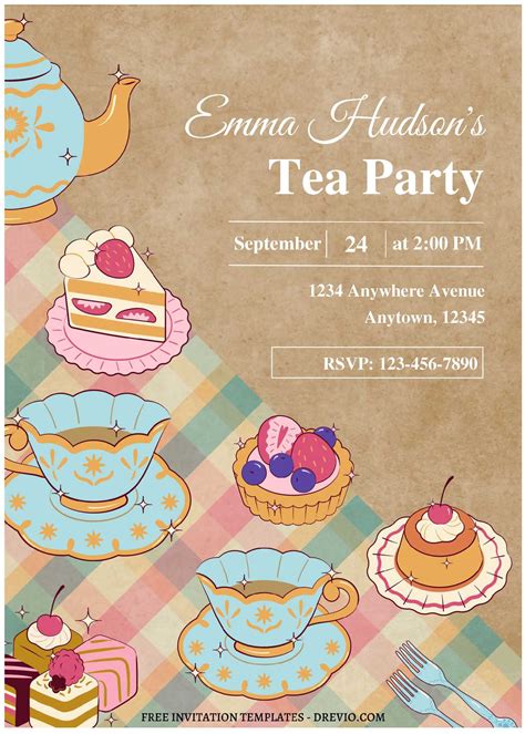 Tea Party Invitation Templates Designs And Ideas