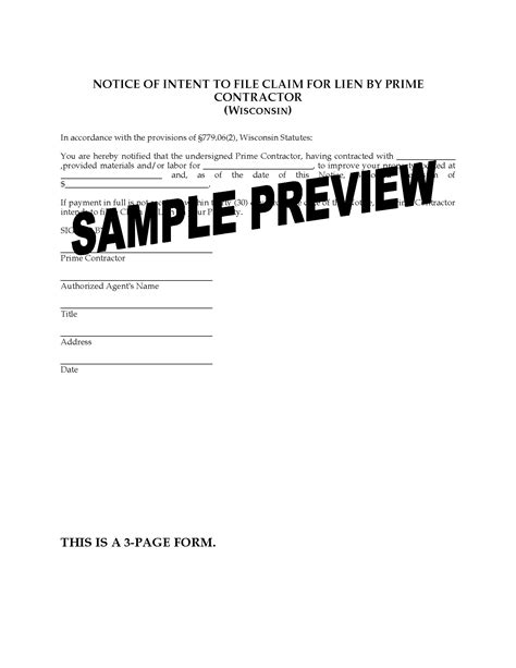 Texas Intent To Lien Letter Template And Requirements