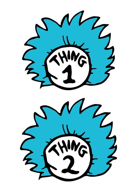 Thing One And Thing Two Free Printable Template