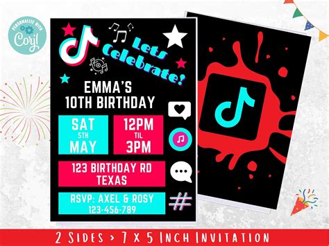 Tiktok Invitation Templates Free Download