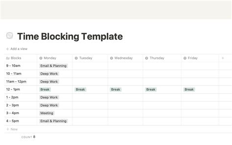 Time Blocking Notion Template Free Download And Tutorial