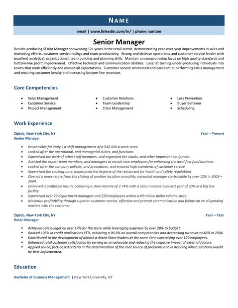 Top 5 Resume Templates For Seniors