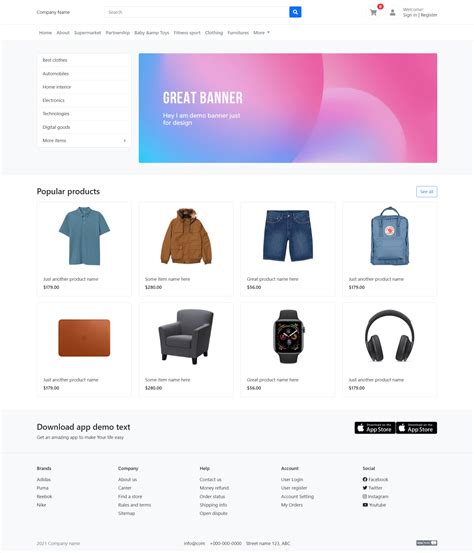 Top Free Bootstrap Ecommerce Templates