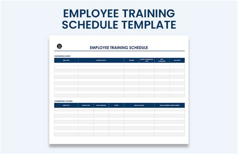 Training Schedule Template Xls For Effective Planning