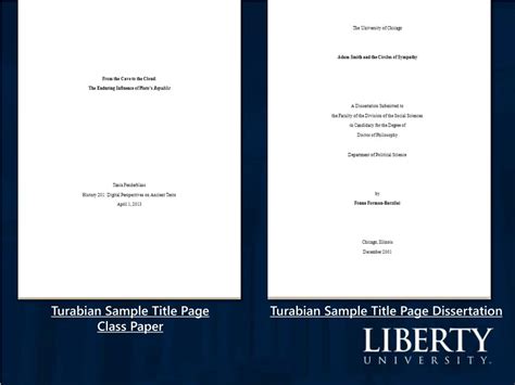 Turabian Format Template For Liberty University Students