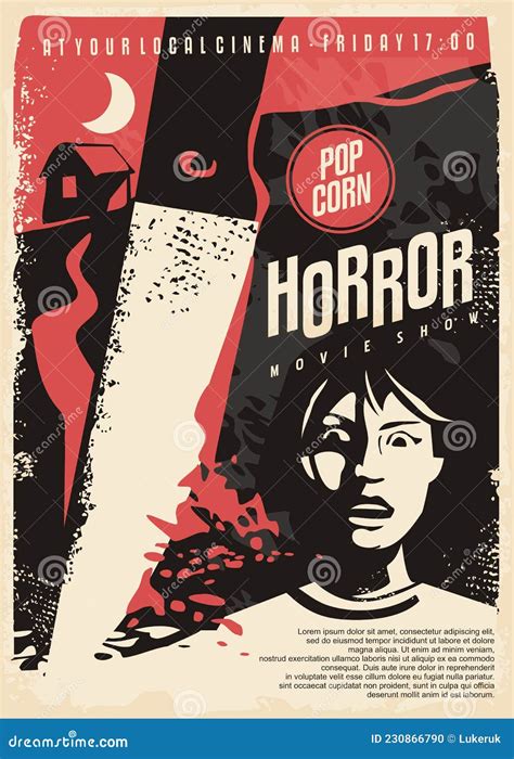 Vintage Horror Movie Poster Template Designs