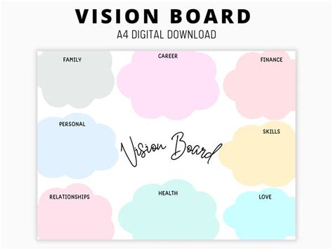 Vision Board Template For Manifesting Your Dreams