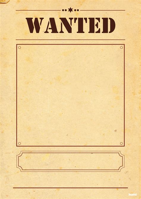 Wanted Poster Templates Blank For Download