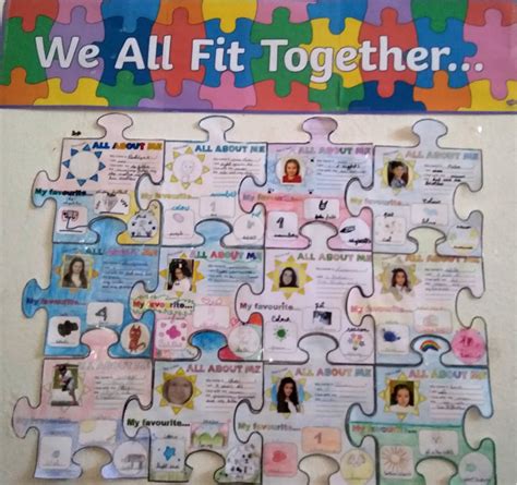 We All Fit Together Puzzle Template Free Download