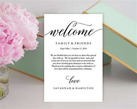 Wedding Welcome Bag Note Templates And Ideas