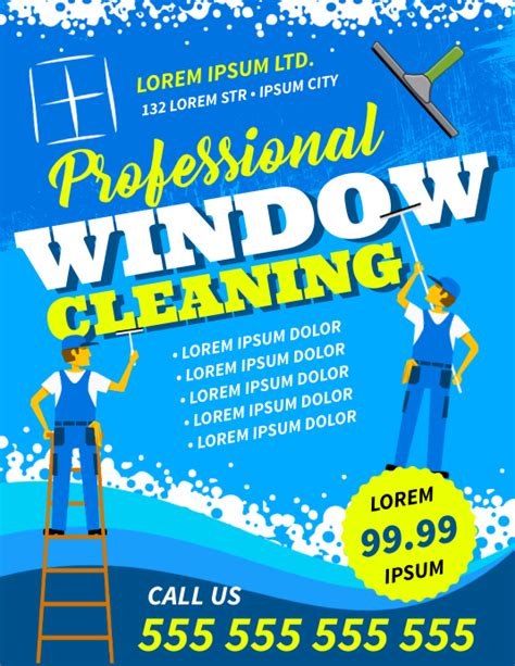 Window Cleaning Flyer Template For A Sparkling Shine