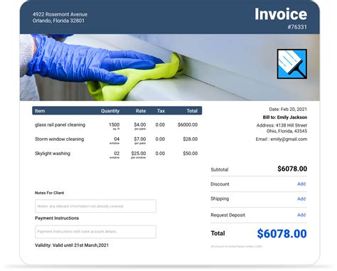 Window Cleaning Invoice Template For Professionals